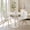 White + 60*60CM, variant on SOULART 23.6" Square Tulip Dining Table with Thickened Edge Top & Metal Pedestal, Mid Century Modern Bistro Table for Kitchen Living Room, Natural