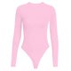 thumbnail image 3 of Gibobby camiseta sin mangas Body de manga larga con cuello Rojoondo para mujer, camisa sexy con fondo, mono, pijama (Rosa, M), 3 of 4