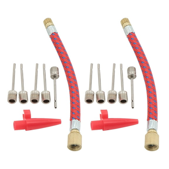 Milisten 2Sets Pump Adapter for Inflatables Red Nylon Adaptor for Valves Universal Design Inflating Sports Balls