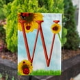 thumbnail image 3 of America Forever Summer Sunflower Ladybugs Monogram Garden Flag Letter W 12.5 x 18 inches Yellow Floral Spring Double Sided Vertical Outdoor Yard Lawn Decorative Yellow Hello Sunshine Garden Flag, 3 of 5