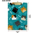 thumbnail image 3 of FMSHPON Cartoon Fish Cat Clipboard Hardboard Wood Nursing Clip Board and Pull for Standard A4 Letter 13x9 inches, 3 of 5