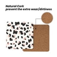 thumbnail image 4 of Multi-Shape Mdf Cork Coaster 4 Pieces Of Anti-Slip, Anti-Wear And Anti-Fouling 3.9in Easy To Clean And Stable Structure Simple Cow Print Pattern White Background, Pink And White_2 Square, 4 of 7