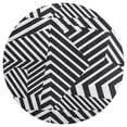 thumbnail image 3 of Modern Minimalist Dazzle Black And White Stripes Round Carpet Circle Rug Outdoor Patio Area Rug Washable Large Area Rugs Hallway Room Decor Fitness Mats, 3 of 8