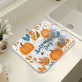 thumbnail image 4 of Yayeee Drying Mat for Kitchen Counter Dishes Microfiber Coffee Decorative Pad, Pumpkins Pattern, 4 of 9