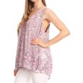 thumbnail image 3 of Sakkas Bohemian Summer Sleeveless Blouse - Violet - One Size, 3 of 5
