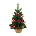 thumbnail image 1 of jifeng Mini Christmas Tree Decoration Small Artificial Christmas Tree Mantel Home Decor 14cmx14cmx30cm, 1 of 9