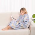thumbnail image 4 of Golden Retriever Dog with Cherry and Rainbow Blanket Hoodies for Kids 6-13YR Oversize Wearable Blanket Hoodies for Boys Girls Teens, 4 of 7