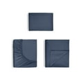 thumbnail image 2 of Soft Lightweight 400TC 100% Cotton Sateen Bed Sheet Set – 3-Piece Twin XL – Navy, 2 of 8