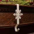 thumbnail image 2 of Wrought Iron Christmas Stocking Hanger 6"-Snowflake- White (Set of 4) by Park Designs, 2 of 5