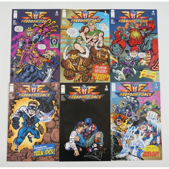 Freedom Force #1-6 VF/NM complete series based on video game ; Image