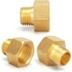 thumbnail image 1 of Conector reductor de tubería hexagonal de latón macizo, 3 uds., 3/8 "npt macho X 1/2" npt hembra, acoplador roscado, conectores adaptadores de pezón para agua/aceite/gas, 1 of 5