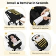 thumbnail image 2 of Baby Car Seat Cover, Caveen Winter Infant Carseat Canopy, Warm Plush Fleece Shield Covers to Protect Baby from Cold Wind Snow, Black, 2 of 10