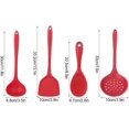 thumbnail image 2 of Red Kitchen Utensils Set, 4pcs Set Spoon Spatula Set Non Stick Baking Cooking Tools Kitchen Accessories, 2 of 8