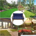 thumbnail image 6 of Outdoor Swing Cushions, Waterproof 2-3 Seater Bench Cushions for Outdoor Furnitur with Backrest, Thicken Washable Cushion for Swing Patio Porch Lawn Garden, Navy Blue, 47x40x4 inch, 6 of 12