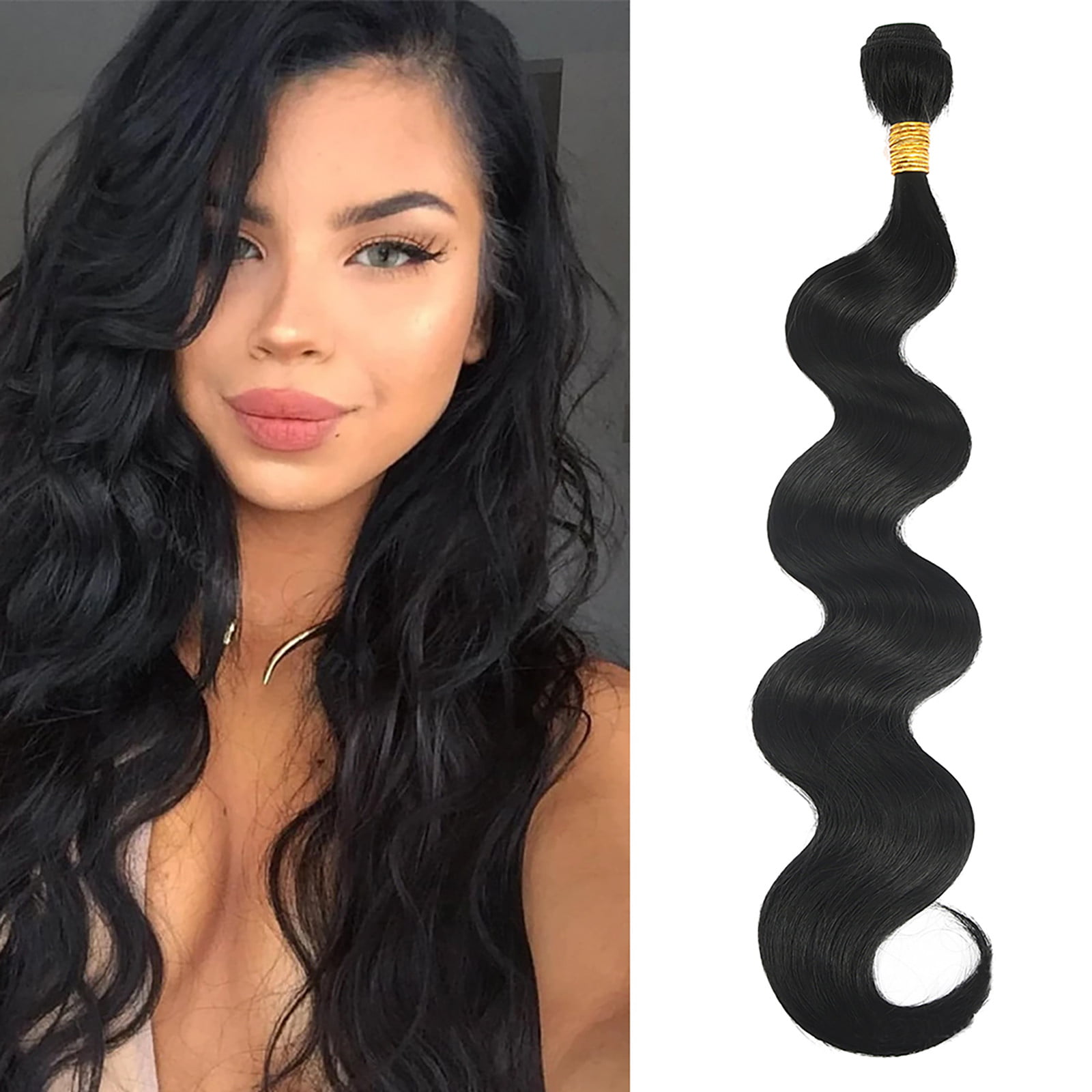 Sunny Sew in Hair Extensions Human Hair Natural Black Ombre Dark Brown with  Ash Brown 24 inch Hair Weft Remy Bundles 100g  Walmartcom