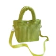 thumbnail image 1 of Bolso de hombro de pana para mujer, bandolera de color liso con correa ajustable y asa superior para desplazamientos diarios por la calle., 1 of 8