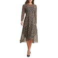 thumbnail image 1 of Vestido midi de manga larga de chifón Tommy Hilfiger para mujer, 1 of 3