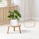 thumbnail image 3 of Taburete de madera para plantas, soporte para macetas, soporte de exhibición rústico, taburete para macetas Color madera, 3 of 5