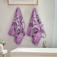 thumbnail image 4 of Dreamtimes Spring Ethnic Butterfly Purple Hand Towels 2 PCS, Kitchen Towel Ultra Soft and Highly Absorbent,Decorative Fingertip Face Towel for Bathroom Hotel, 28.3"x 14.4", 4 of 6
