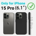 thumbnail image 6 of Shockproof Designed for iPhone 15 Pro Case, Liquid Silicone Phone Case with [Soft Anti-Scratch Microfiber Lining] Drop Protection 6.1 inch Slim Thin Cover - Black, 6 of 13