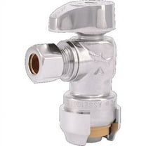SharkBite 23036-0000LFA Angle Stop 1/4 Turn Valve, 1/2 inch x 3/8 inch, Compression Fitting, Water Valve Shut Off, Push-to-Connect, PEX, Copper, CPVC, PE-RT