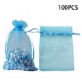 100Pcs Bags Pouches Storage Bag For Jewelry Wedding Candy 3.5x2.5in