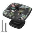thumbnail image 1 of 4 Pcs Cabinet Handle Drawer Pulls Flamingo Knobs with Screws Square Furniture Office Cabinet Knob Decoration, 1 of 5