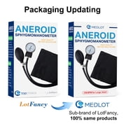 LotFancy Aneroid Sphygmomanometer, Manual Blood Pressure Monitor with Large Adult Cuff 13 to 20