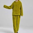 thumbnail image 1 of Puntoco Conjunto de ropa para el hogar de felpa gruesa de gran tamaño para invierno, informal y cómodo, para mujer Puntoco Puntoco-8978, 1 of 7