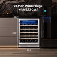 thumbnail image 4 of Yeego 24" Wine Refrigerator Cooler, 52 Bottle Wine Fridge Built-in or Freestanding,Under Counter Compressor Fridge with Glass Door for Home, 4 of 11