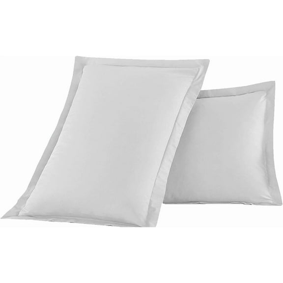 Soft Pillow Shams Set of 2 - Double Brushed Microfiber Pillow Covers - Hotel Style Premium Bed Pillow Cases Standard/Queen, White