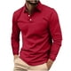 thumbnail image 1 of pstuiky camisa de manga larga para hombre, Camisa informal de manga larga con cuello abatible y bolsillo abotonado para hombre tops de invierno para hombre l, 1 of 5