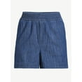 thumbnail image 6 of Free Assembly Women's High Rise Pull On Boxer Shorts, 6 of 7