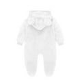 thumbnail image 3 of Staki Newborn Clothes for Girls Baby Snowsuit Winter Romper Hooded Boys Girls Jumpsuit Bear Thick Windproof Cap Infant Winter Clothes(White,6-9 Months), 3 of 3