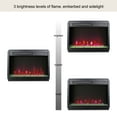 thumbnail image 4 of 23 Inch Electric Fireplace Insert, Ultra Thin Heater with Crystal & Realistic Flame, Remote Control with Timer, Overheating Protection, with Sidelight, 4 of 9