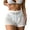 White, variant on Women's Short Elastic High Waisted Summer Beach Crochet Lace Shorts White Comfy Shorts for Women