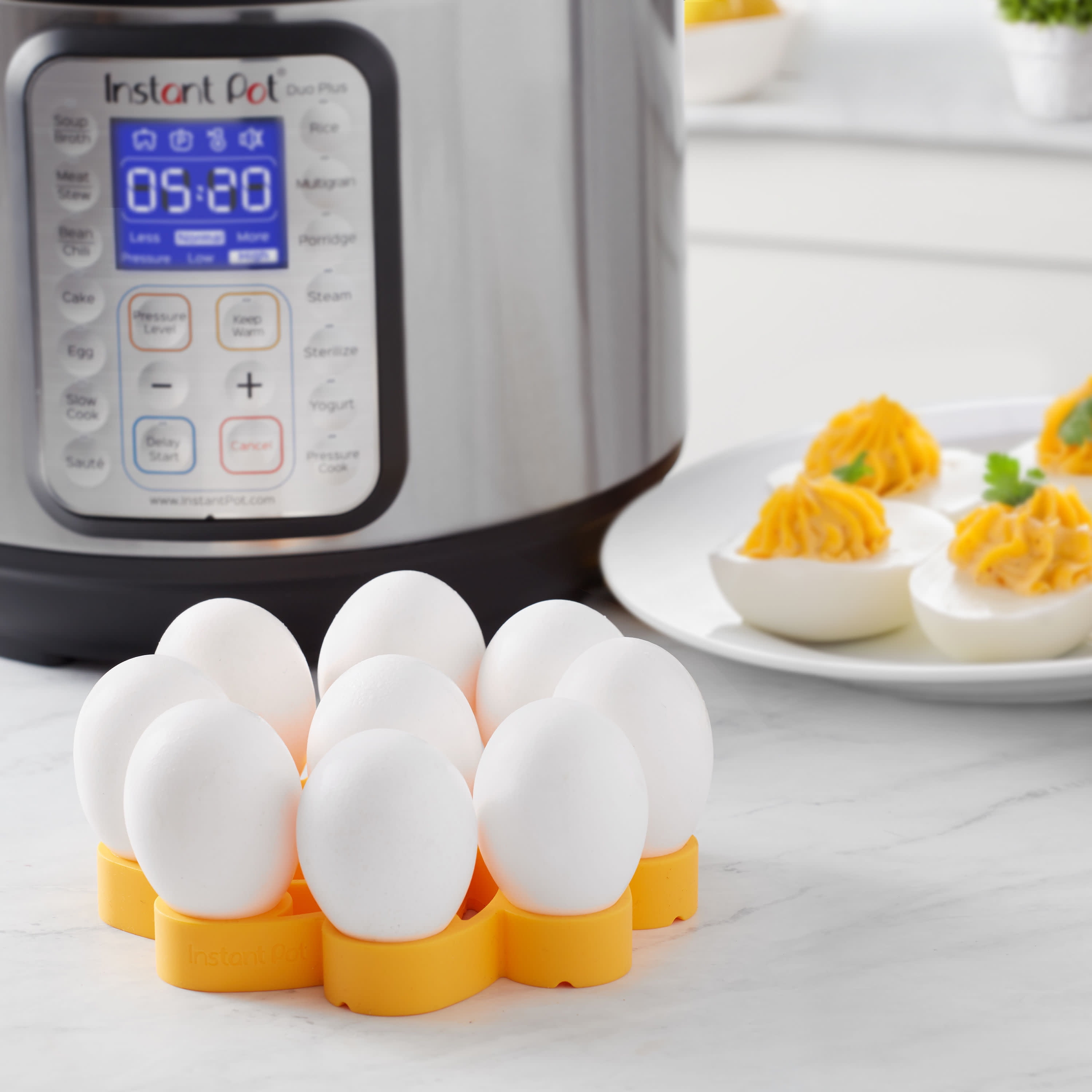 Instant Pot, Yellow Official Silicone Egg Rack, Compatible with 6-quart, 8- quart