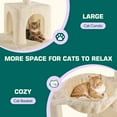 thumbnail image 6 of Einfach Small Cat Tree 29.5" Tower Condo with Sisal Scratcing Post Hammock Top Perch for Indoor Cats, Beige, 6 of 8