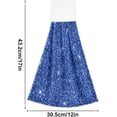 thumbnail image 3 of SKYSONIC Blue Glitter Bling Hanging Hand Towels with Hanging Loop, Hand Towels Soft Thick Dish Cloth Hand Towels for Kitchen Bathroom, with Hanging Loop, 12"x17", 3 of 6