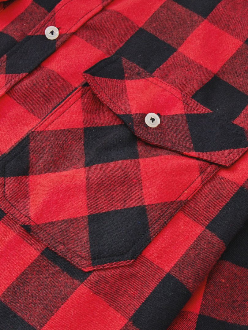 Sogami Men's Red Plaid Flannel Shirt photo 7