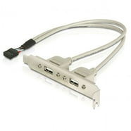 50cm Stackable Dual USB 2.0 A Type Female To Motherboard 9 Pin