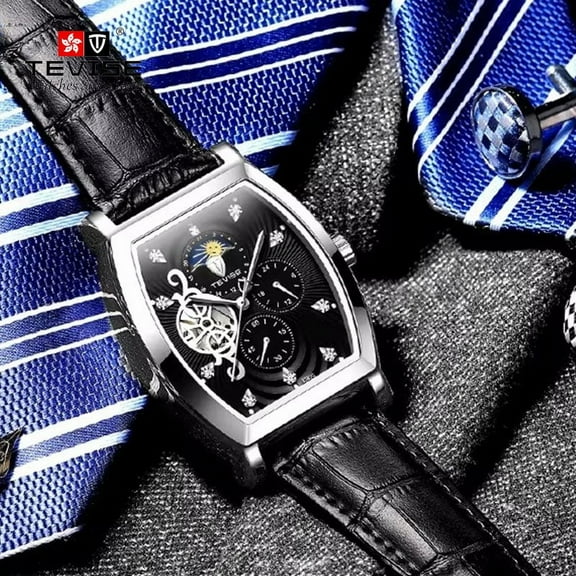 Tevise Top Automatic Self-winding Watch Men Tourbillon Men's Mechanical Watches Skeleton Male Sport Wristwatch Relogio Masculino 8383C