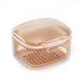 thumbnail image 1 of Large Denture Case with Lid, Upgrade 3 Layer Design Denture Baths & Mouth Guard Container, Personal Orthodontic Supplies for Storage/Washing/Soaking,Orange, 1 of 7