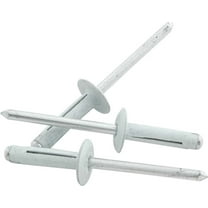 Allstar Performance ALL18188 Rivet - Tri-Fold - 1/2 in Head - 3/16 in Mandrel - 1/16-3/8 in Grip Range - Aluminum - White Paint - Set of 250