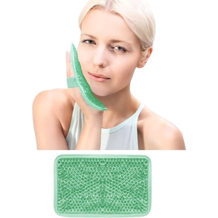 Lantu Gel Ice Pack Ice Bag with Strap-Reusable Hot & Cold Pack Compress Therapy for Pain, Swelling,Injuries of Knee, Shoulder, Foot, Back, Ankle, Neck, Hip, Elbow,Wisdom Tooth (1 pcs.Green)