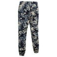 thumbnail image 2 of Vedolay Men Pants Mens Cotton Linen Pants Casual Print Slim Fit Drawstring Waist Trousers,Navy 3XL, 2 of 4