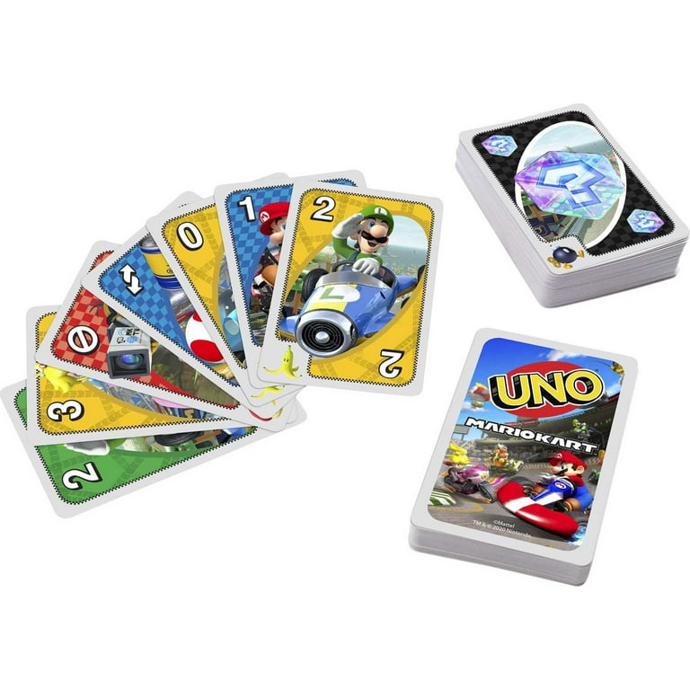 UNO Mario Kart Card Game for Kids, Adults and Game Night with