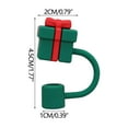 thumbnail image 2 of Taicans Christmas Silicone Straw Toppers - Reusable 0.4in Leak-Proof Drink Caps,Airtight & Dust-Proof Design Cute Party Accessories for Cups (Set of 1), 2 of 6