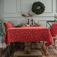 thumbnail image 3 of Zhuge Christmas Rectangle Tablecloths Table Cover for Dining, Parties, Xmas, Holiday, Winter-SIZE G:53*94inch ,Red, 3 of 4