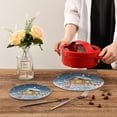 thumbnail image 7 of GZHJMY Christmas Cottage Heat Resistant Trivets Potholders 2PCS, Round Cotton Weave Handmade Pot Holder, Non-Slip Hot Mats Kitchen Dining Plate Mat for Kitchen Pans Bowl Teapot, 7 of 7